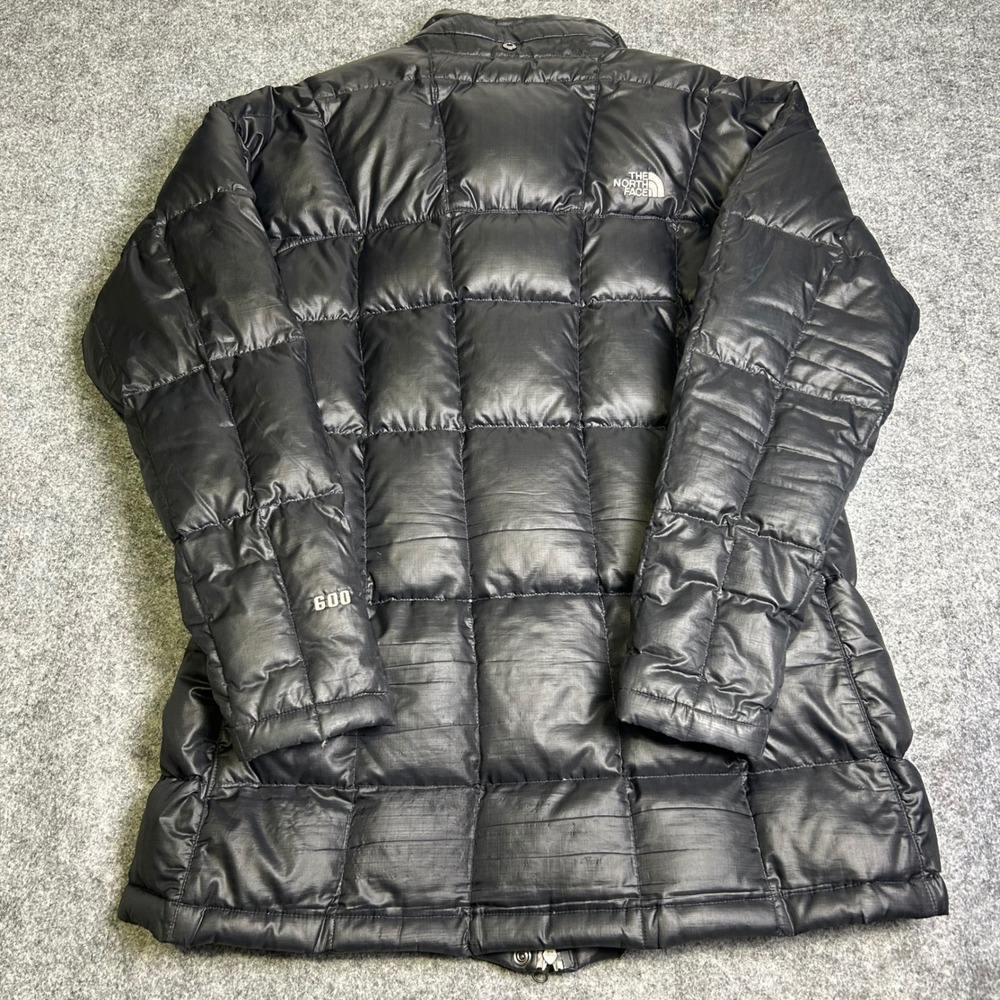 The North Face 600 Down Puffer Jacket Black Quilted Parka Gorpcore XL Retro - Picture 4 of 7